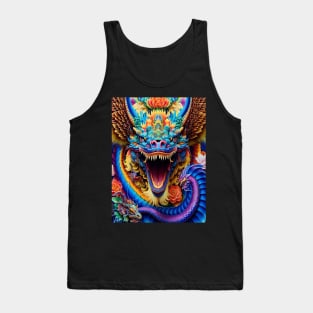 Trippy Psychedelic Orient Dragon Tank Top